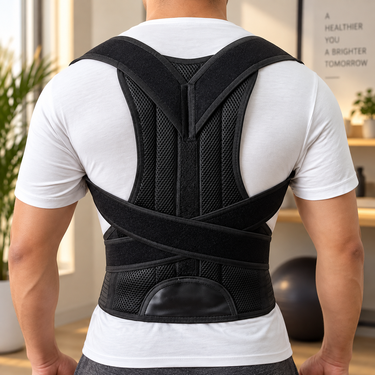 Adjustable Full Back Support Brace – Shoulder & Posture Support for Men & Women