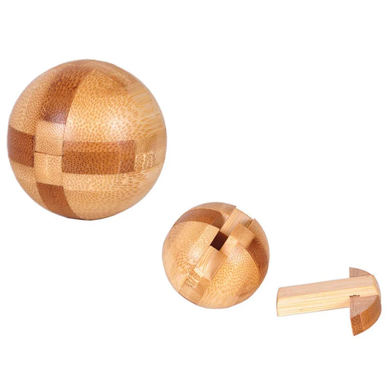 Wooden Lu Ban Lock Puzzle – 3D IQ Brain Teaser