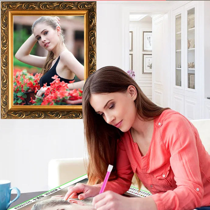 Custom Photo 5D Diamond Painting Kit – Personalized Rhinestone Art