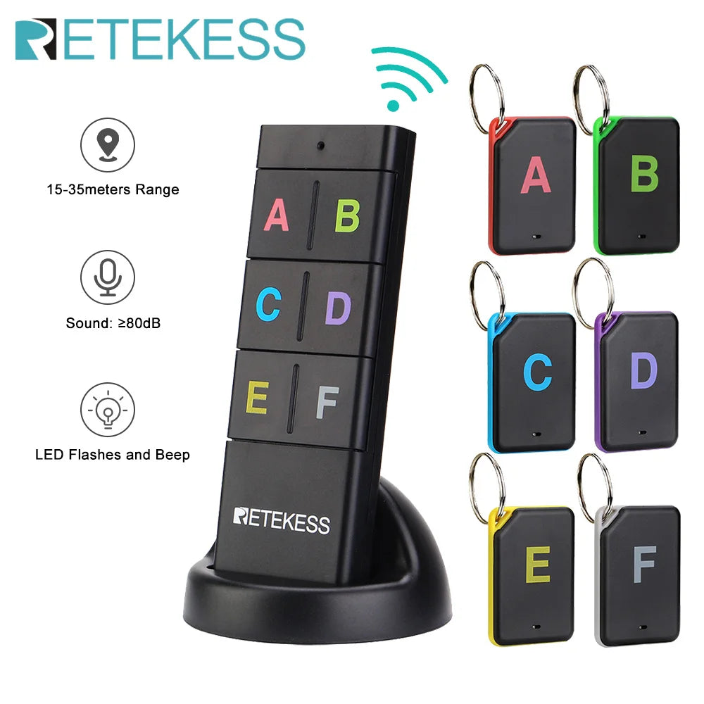 Wireless Key Finder – 6-Receiver RF Item Locator
