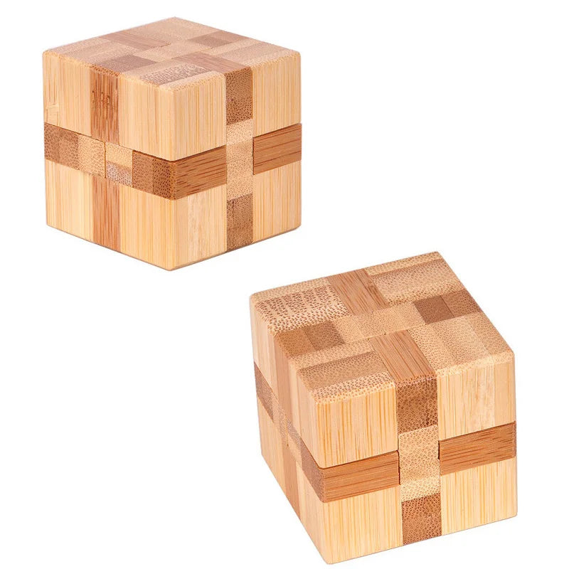 Wooden Lu Ban Lock Puzzle – 3D IQ Brain Teaser