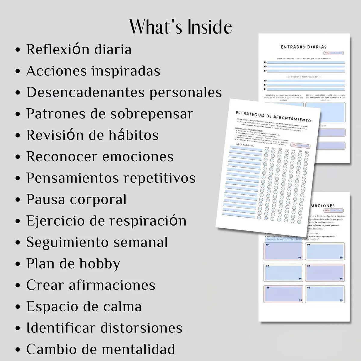 Ordena Tu Mente – Spanish Guided Reflection & Mindfulness Journal