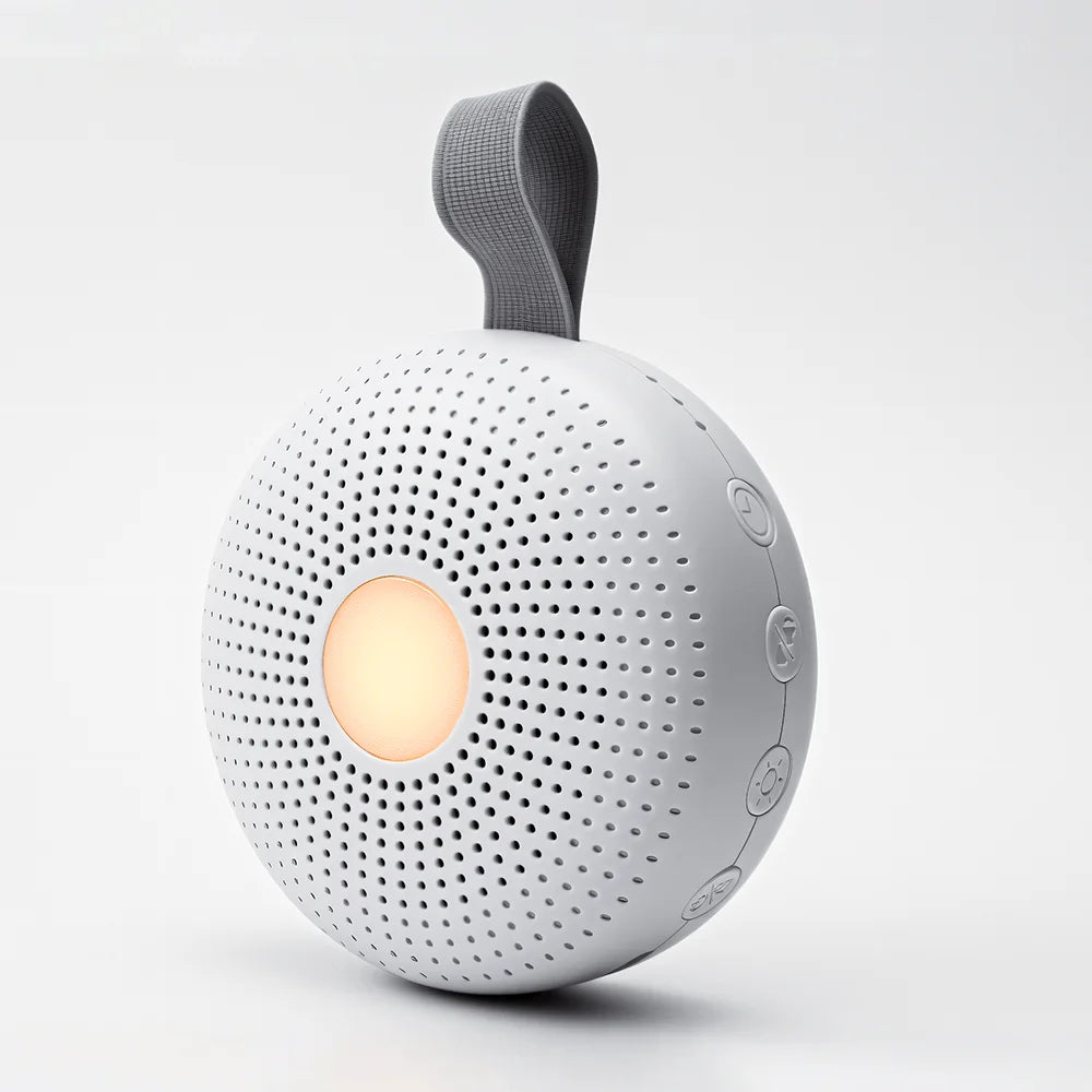 Portable White Noise Machine – 15 Soothing Sounds, Night Light & Rechargeable Design