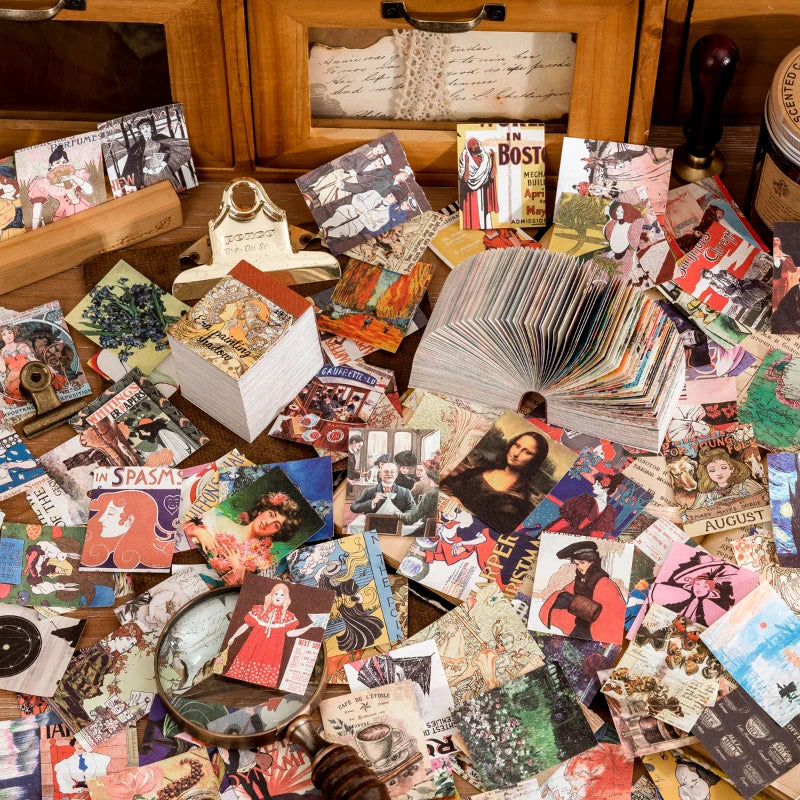 400-Piece Vintage Scrapbooking & Junk Journal Craft Set