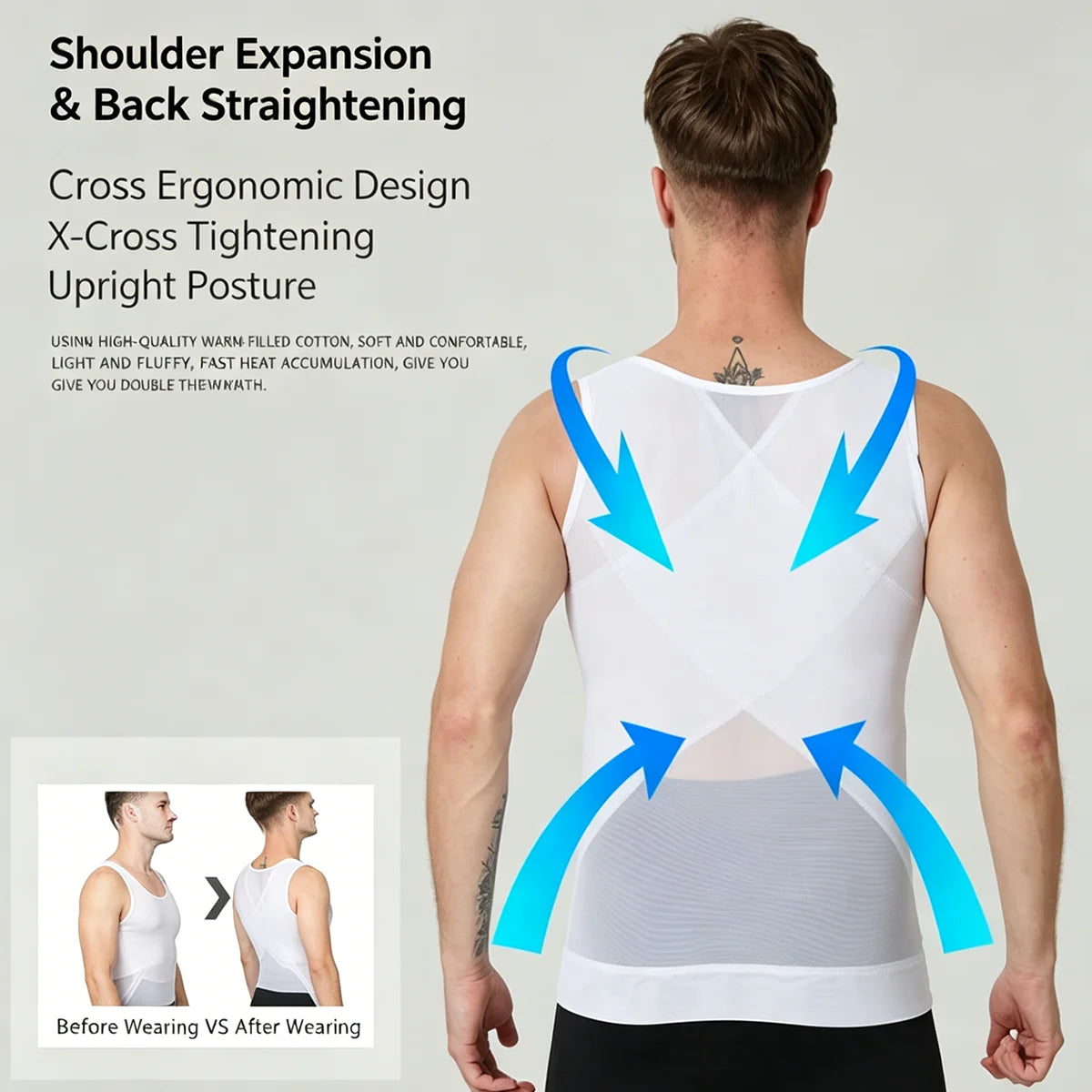 Men’s Compression Shapewear Shirt – Supportive Workout & Everyday Undershirt