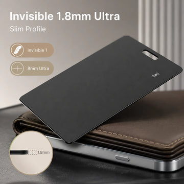 Wallet Tracker Card: Ultra-thin, GPS Tracking, Compatible with Google's “Find Hub” App,  Supports Wireless Charging