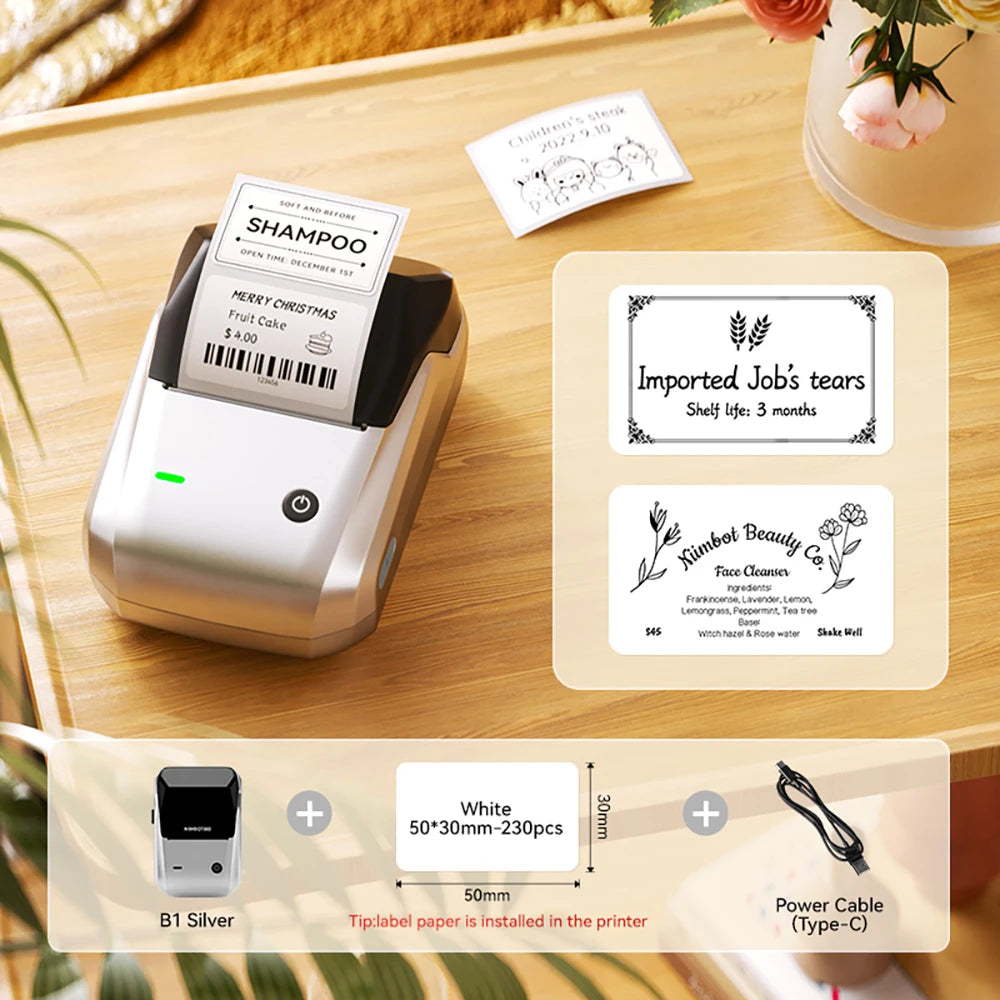 Niimbot B1/B21 Wireless Bluetooth Label Maker With Freezer Label for Kitchen Refrigerator Food Storage