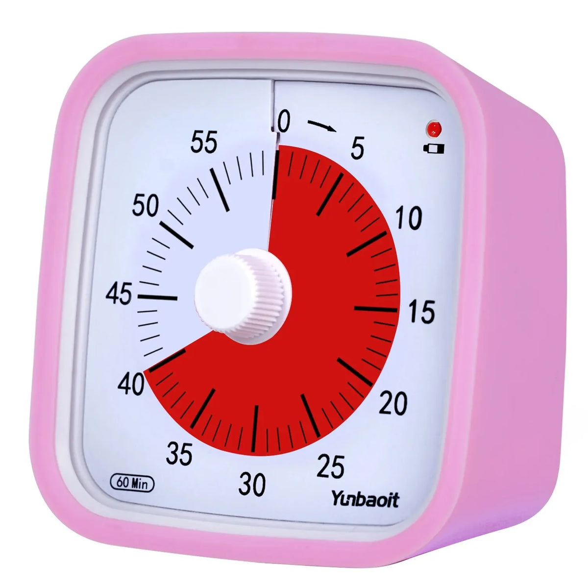 Yunbaoit VT01 Upgraded 60 Minute Visual Timer with Protective Case Silent Countdown Timer for Kids