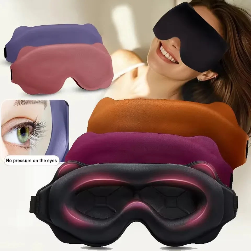 3D Contoured Blackout Sleep Mask – Light-Blocking Eye Mask for Comfortable Rest