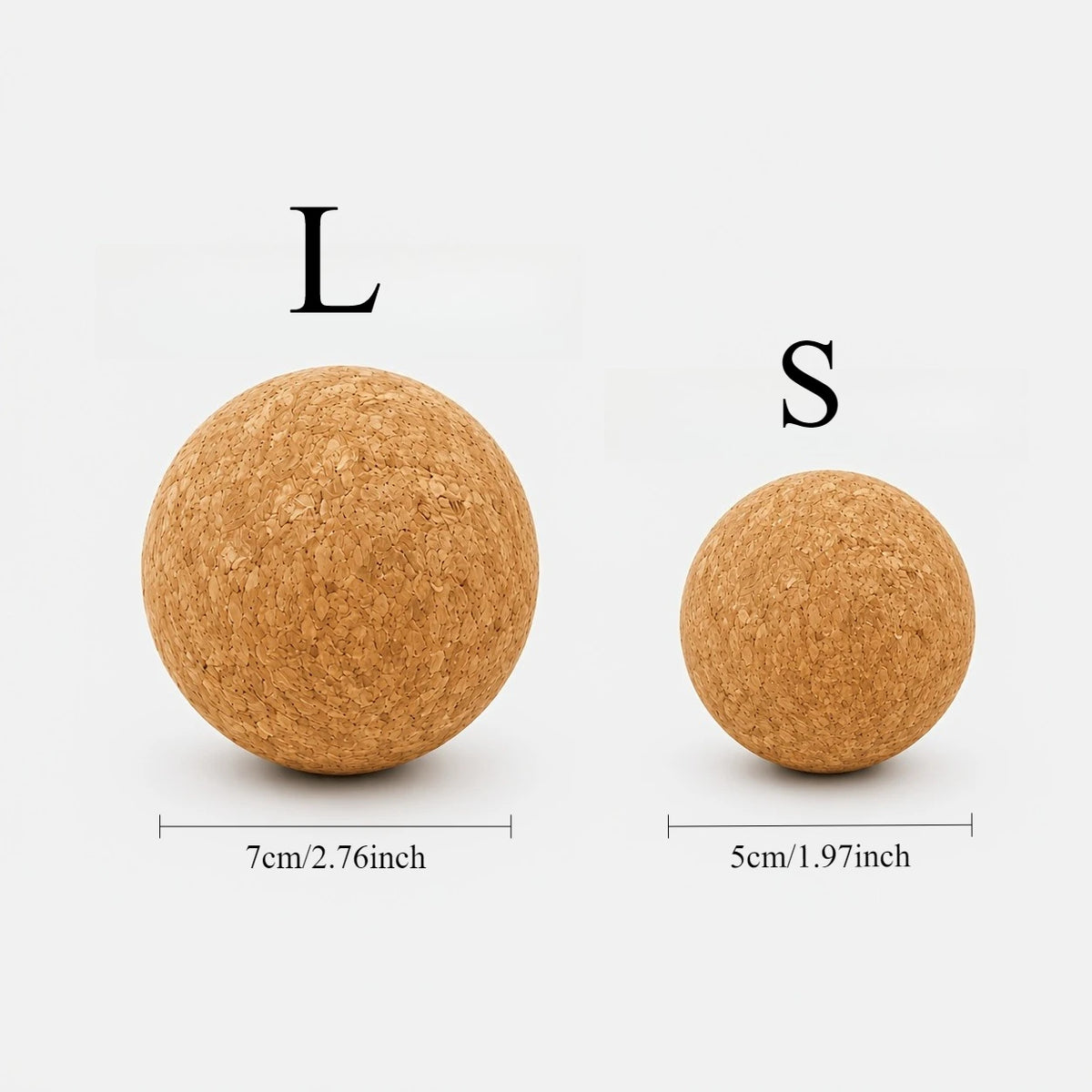 Multi-Size Cork Massage Ball Set – Portable Myofascial Release & Relaxation Balls