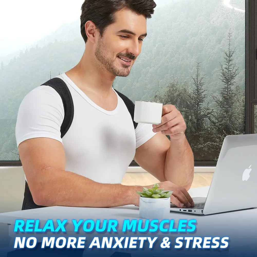 Adjustable Full Back Support Brace – Shoulder & Posture Support for Men & Women