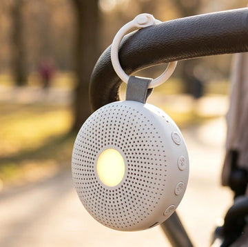 Portable White Noise Machine – 15 Soothing Sounds, Night Light & Rechargeable Design