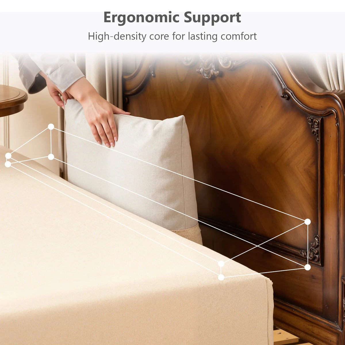 Ergonomic Adjustable Bed Wedge Pillow – Memory Foam Reading & Rest Support