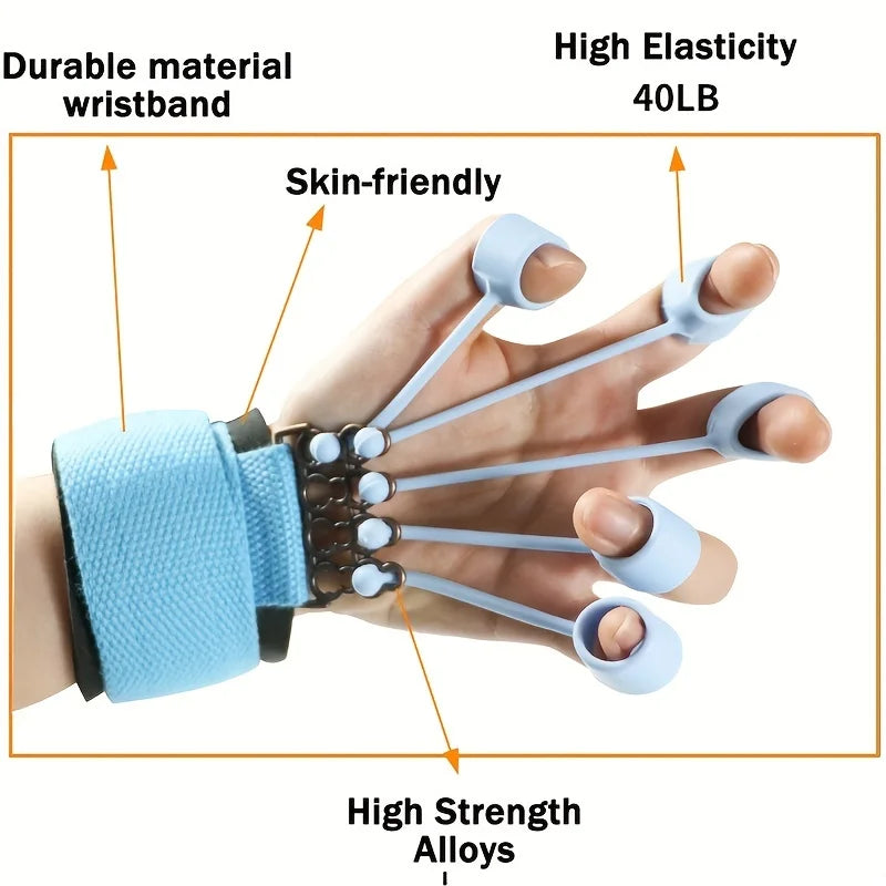 Finger Extensor Exerciser – Adjustable Silicone Hand Strength Trainer