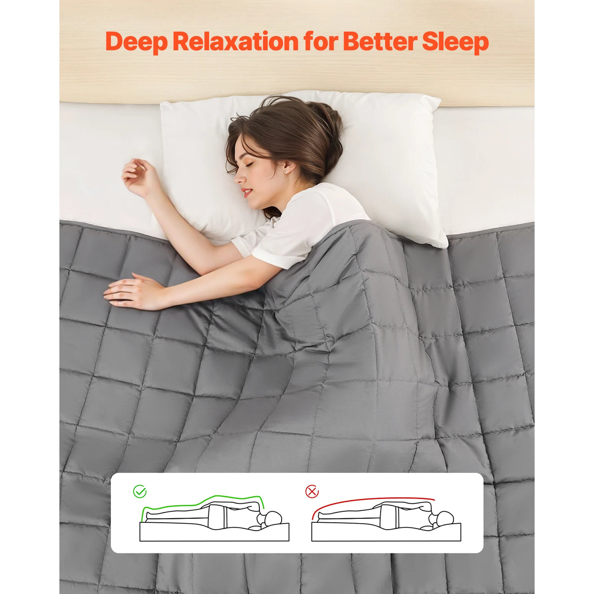 20 lb King Size Weighted Blanket – Cooling Breathable Glass Bead Design