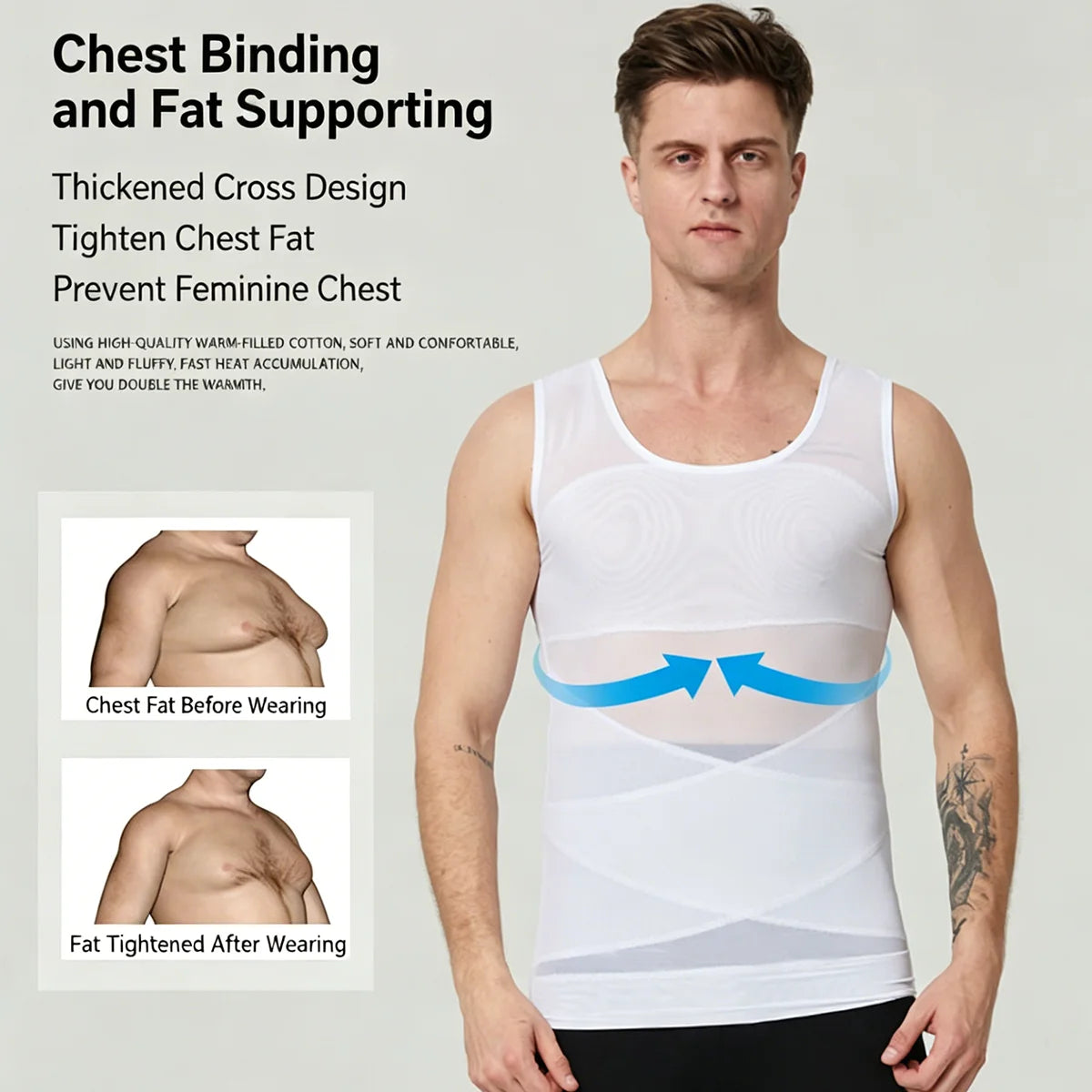 Men’s Compression Shapewear Shirt – Supportive Workout & Everyday Undershirt