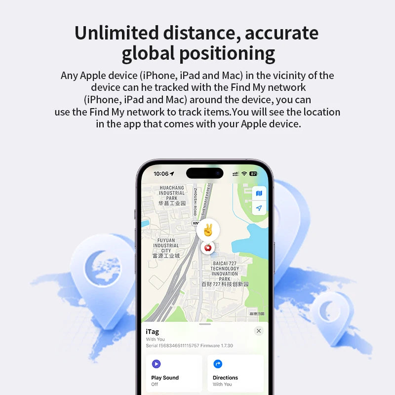 4/3/2/1 Pack Beyond Bluetooth Range Tracking Locator Anti-Lose Tracker for Apple Find My Voice Find Luggage Key For iOS iPhone