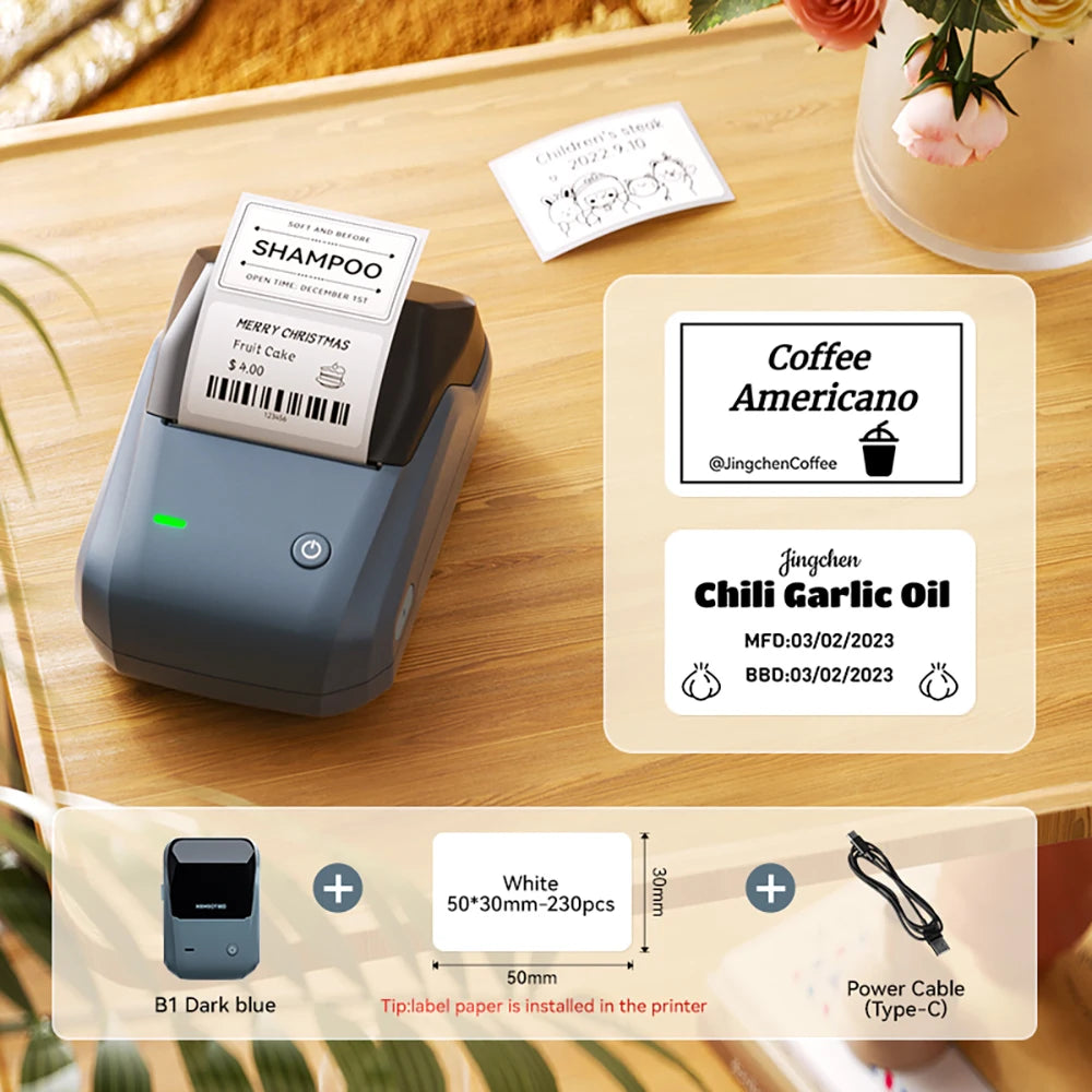 Niimbot B1/B21 Wireless Bluetooth Label Maker With Freezer Label for Kitchen Refrigerator Food Storage