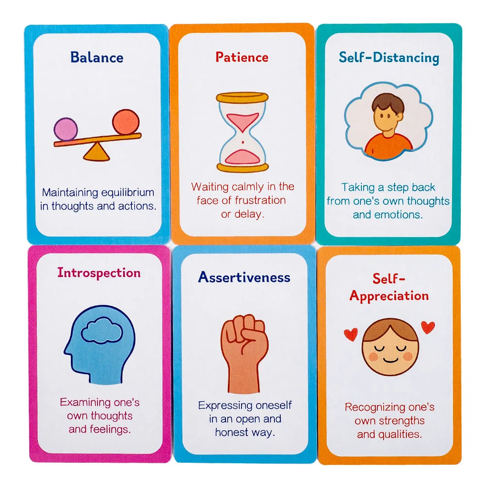 110-Piece Mindfulness & Emotional Wellness Card Set