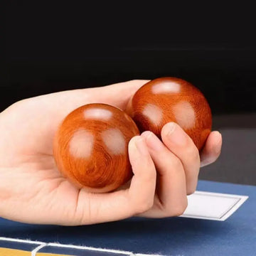 Wooden Rolling Massage Ball Set – Hand Exercise & Relaxation Balls