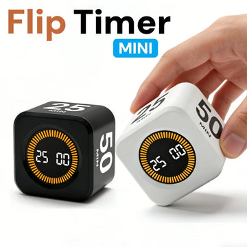 Rotating Pomodoro Timer Preset, Desk Productivity Flip Timer, ADHD Tool Cube Countdown Stopwatch for Study, School, Kitchen Work