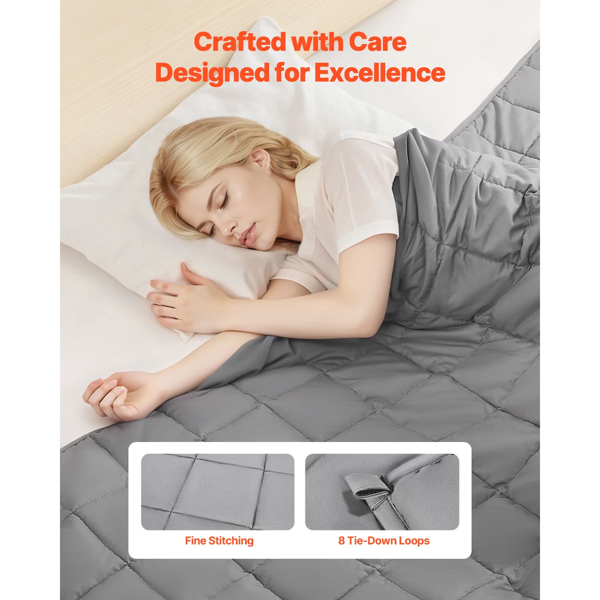 20 lb King Size Weighted Blanket – Cooling Breathable Glass Bead Design