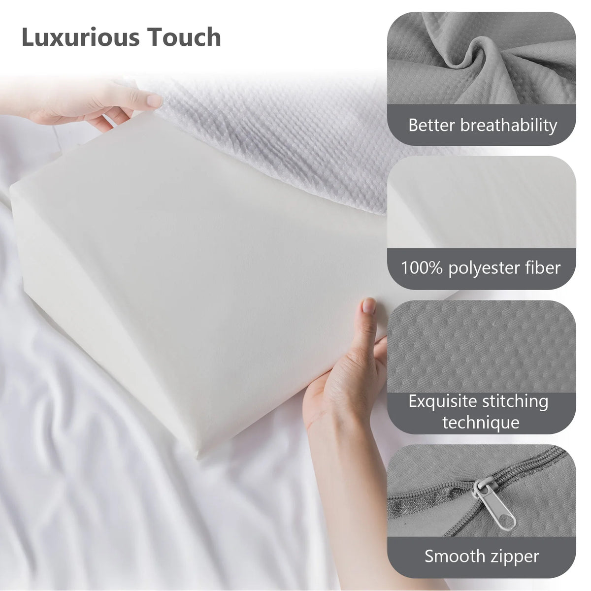 Ergonomic Adjustable Bed Wedge Pillow – Memory Foam Reading & Rest Support