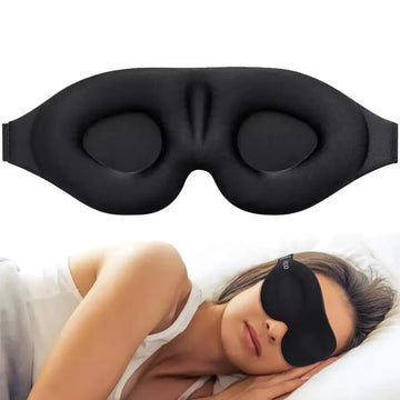 3D Contoured Blackout Sleep Mask – Light-Blocking Eye Mask for Comfortable Rest
