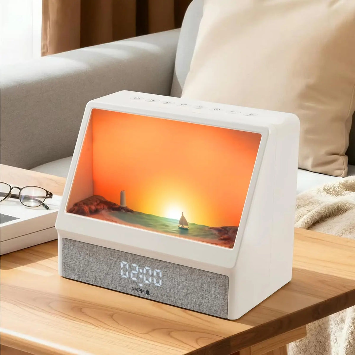 Sunrise Wake-Up Light Alarm Clock – 12 Soothing Sounds & Snooze Function