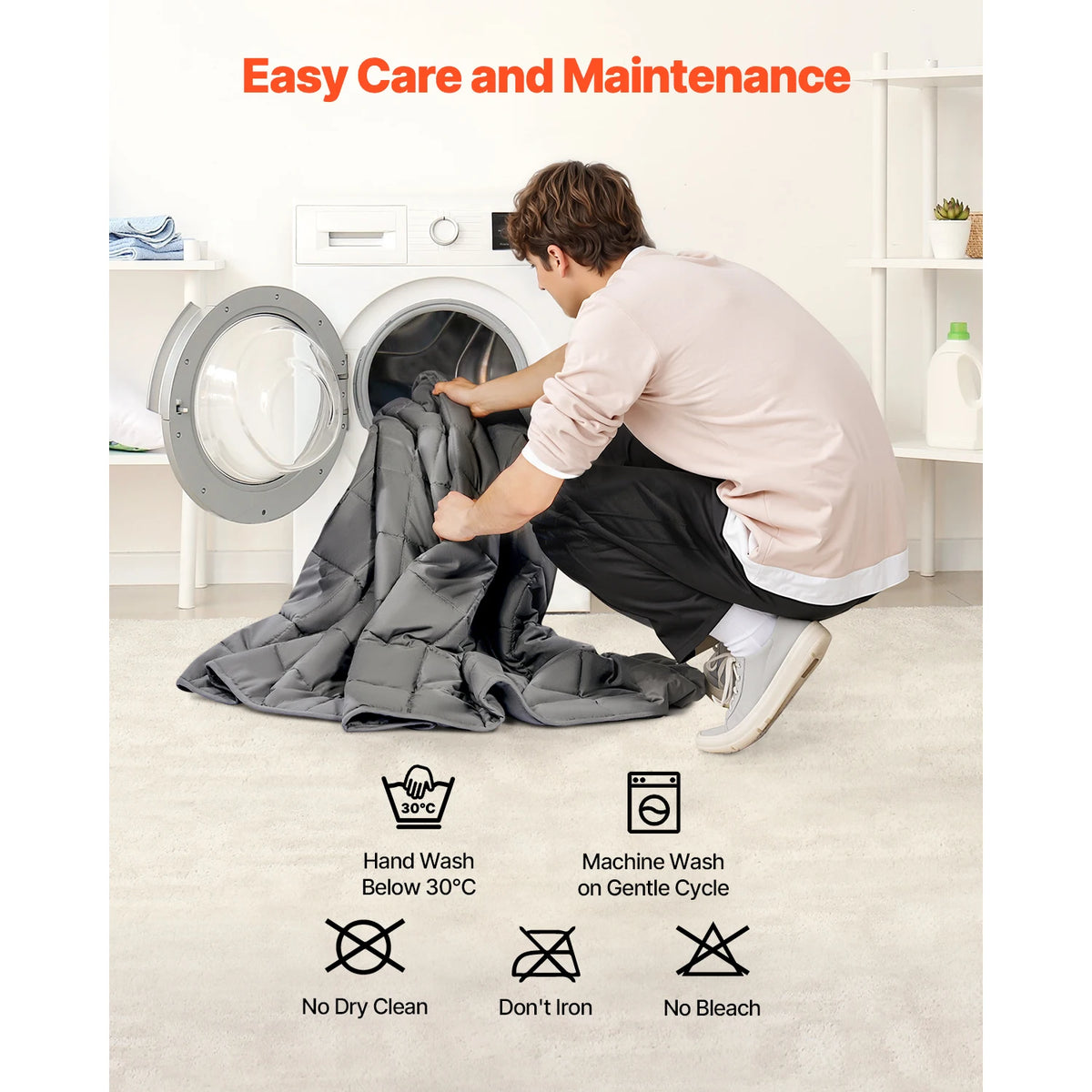 20 lb King Size Weighted Blanket – Cooling Breathable Glass Bead Design