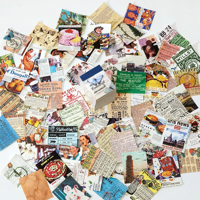 400-Piece Vintage Scrapbooking & Junk Journal Craft Set