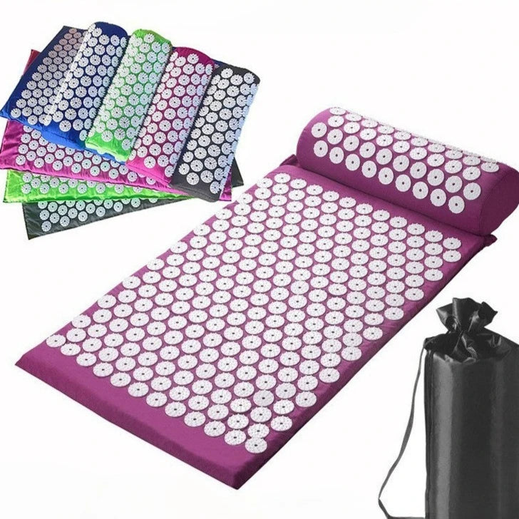 Acupressure Mat & Pillow Set – Full Body Relaxation & Massage Cushion