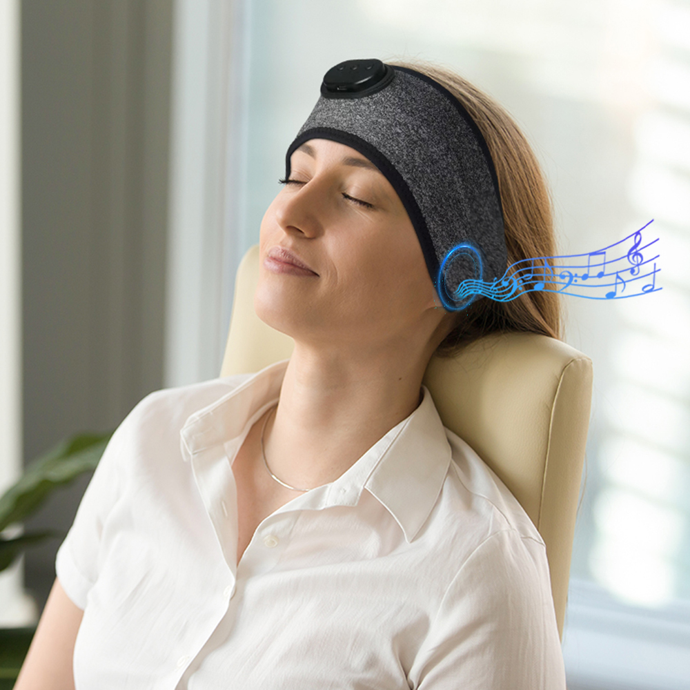 Bluetooth Sleep Headband Headphones – Soft Wireless Audio Band for Side Sleepers