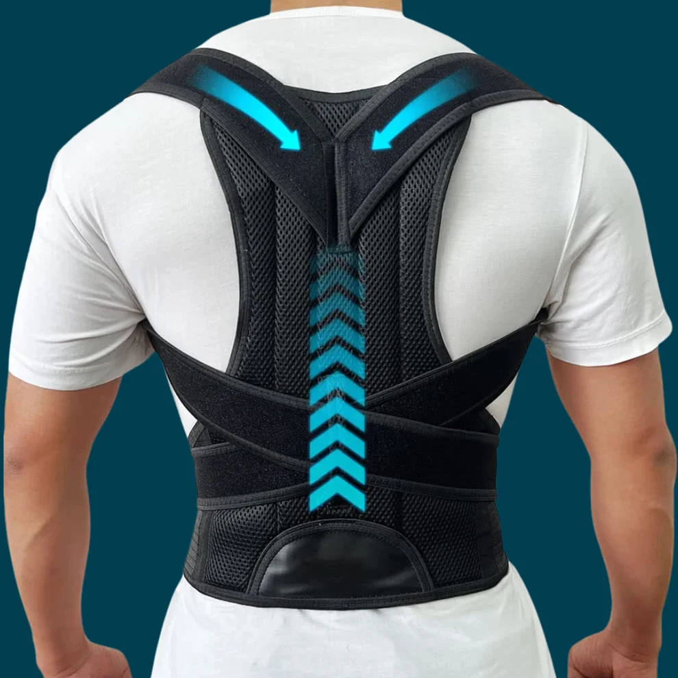 Adjustable Full Back Support Brace – Shoulder & Posture Support for Men & Women
